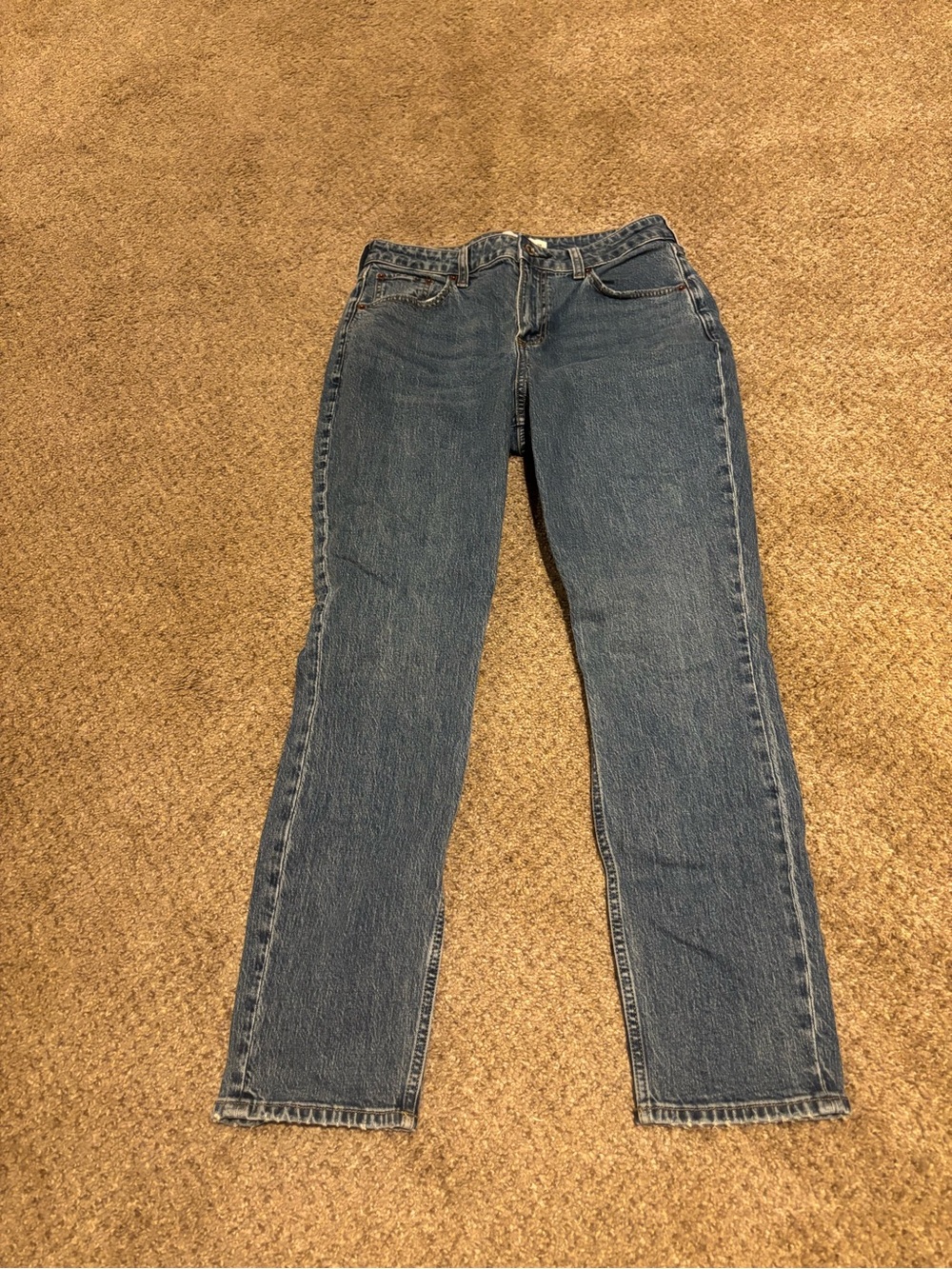 Abercrombie & Fitch Women's Medium Blue Straight-Leg Jeans